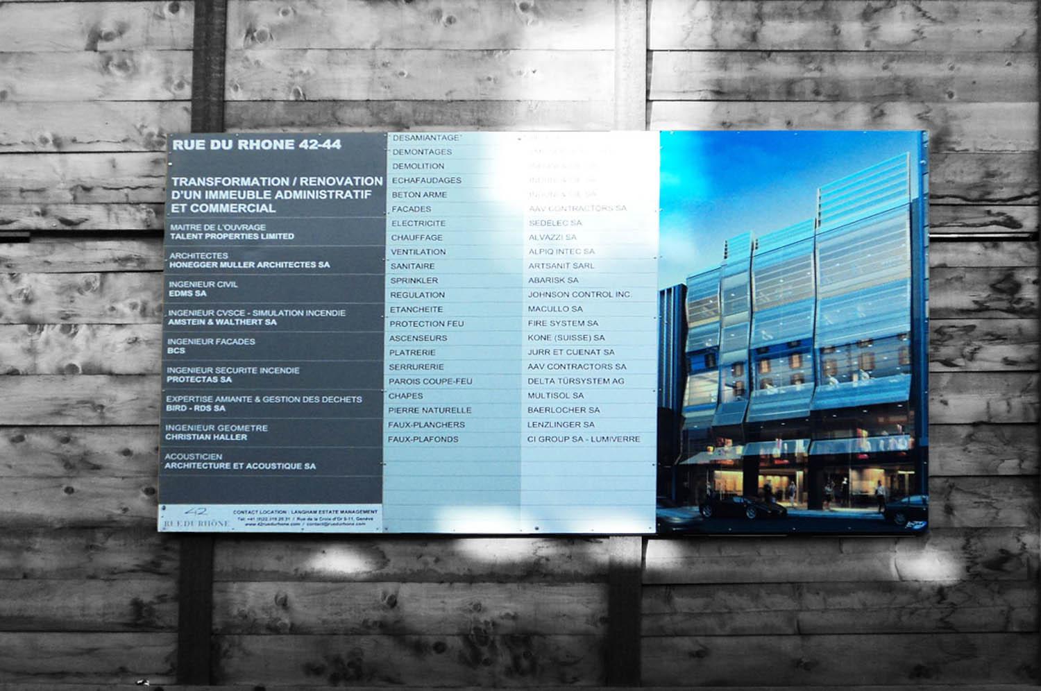 Panneau de chantier - Loutan & Cie