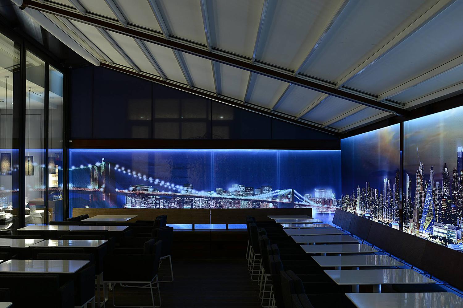 Panneau LED décoration restaurant