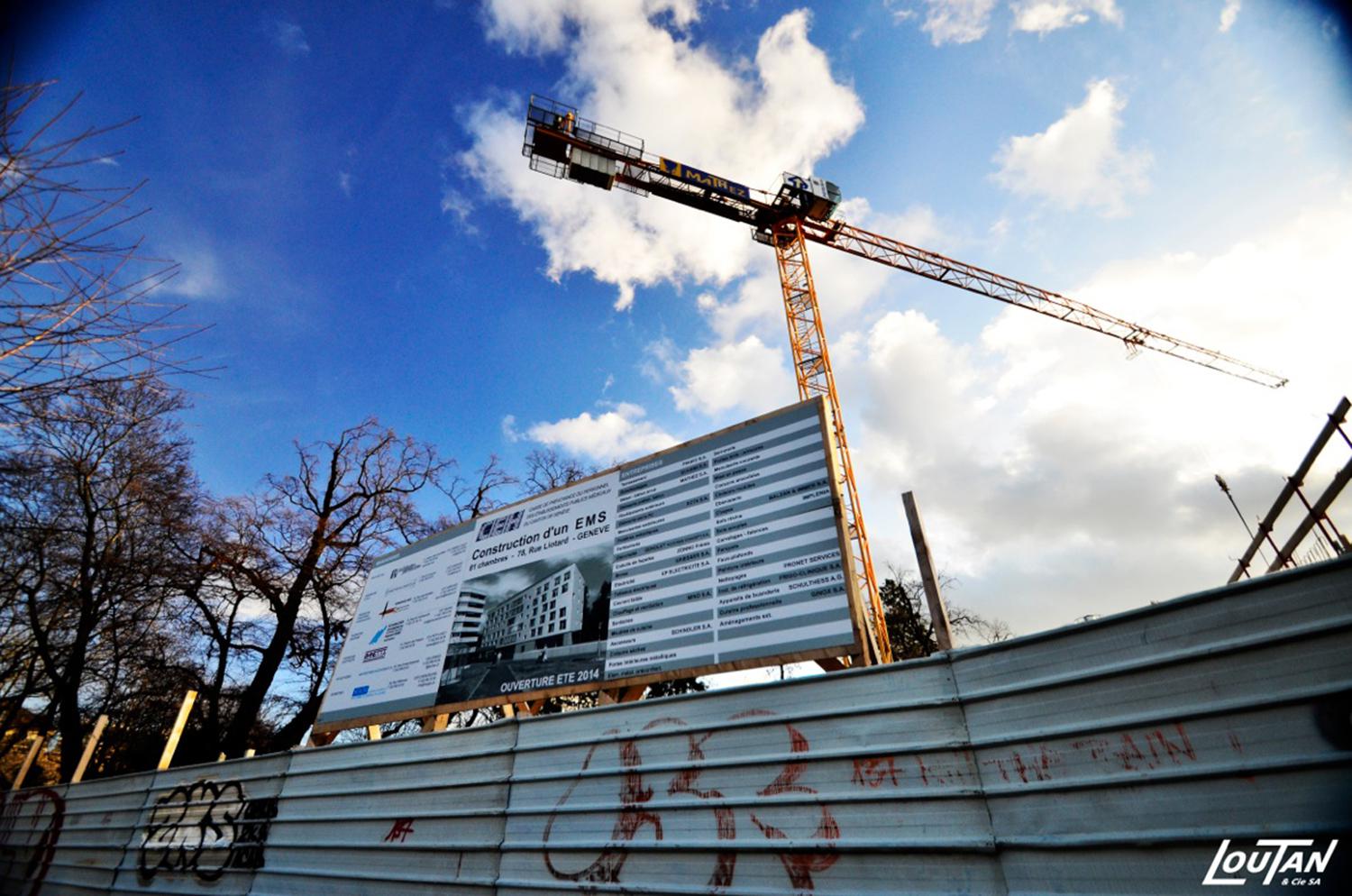 Panneau de chantier