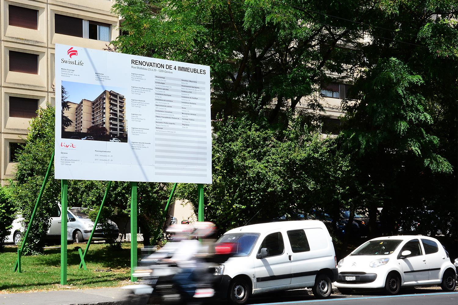Panneau de chantier