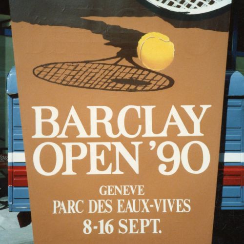 Panneau trapèze Loutan pour le Barclay Open, 1990