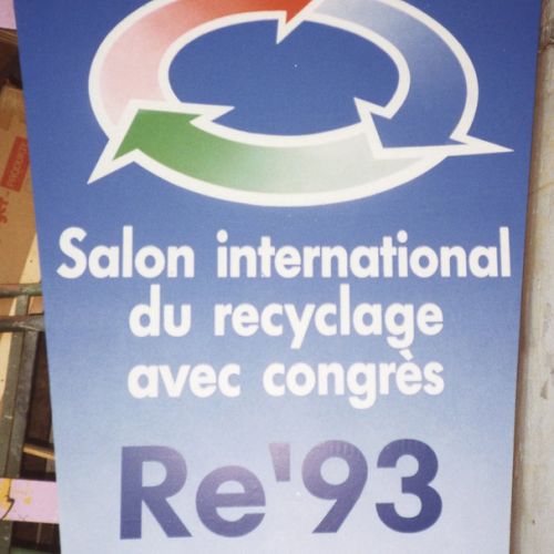 Panneau trapèze Loutan pour le Salon International du Recyclage, 1993