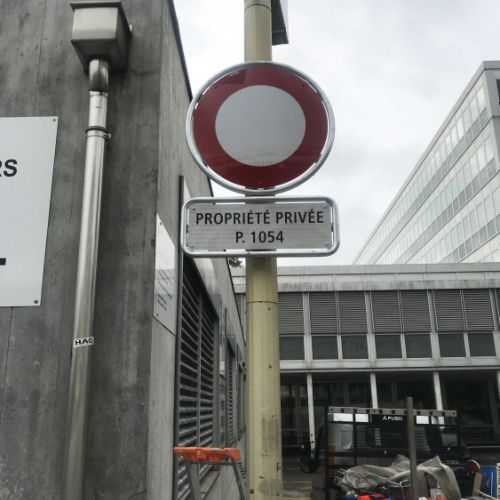 Panneau d'indication de propriété privée
